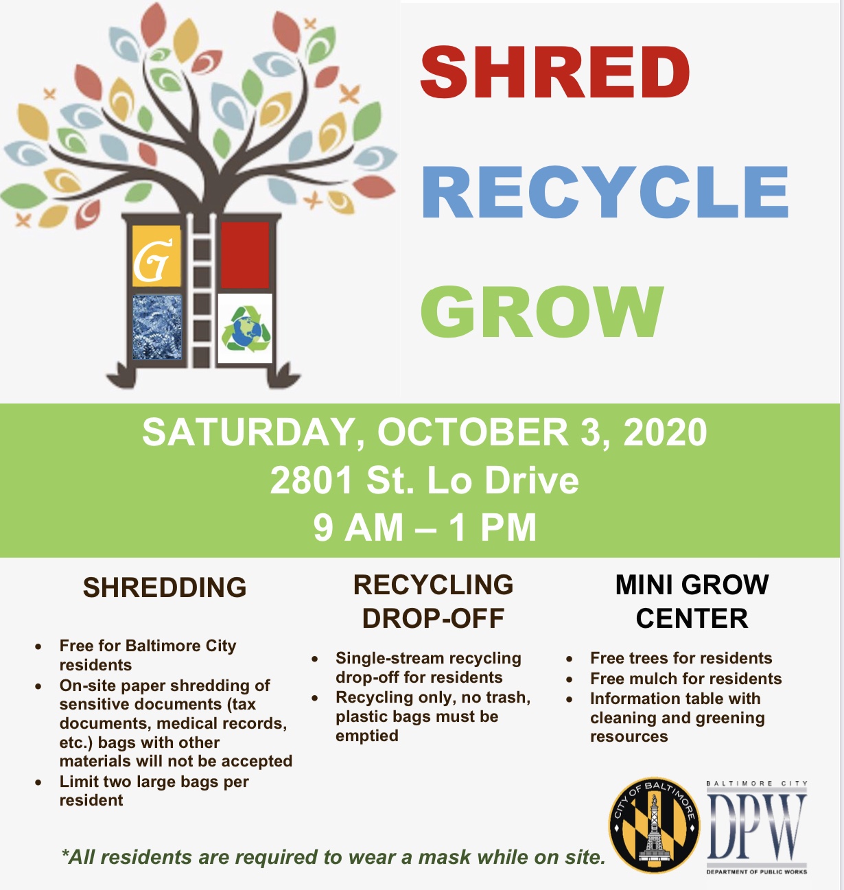 DPW Offers Residents A Recycling Dropoff, Paper Shredding & a Mini